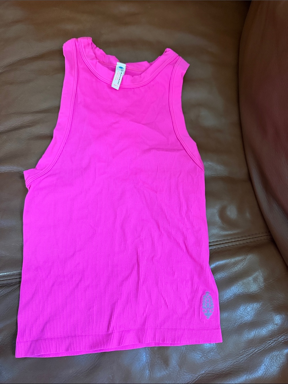 FP Movement by Free People Neon Pink Ribbed Tank